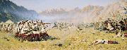 Vasily Vereshchagin Plotzlicher Angriff oil painting